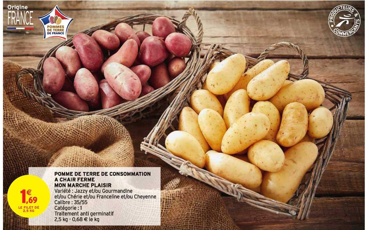 Pomme De Terre De Consommation à Chair Ferme Mon Marché Plaisir