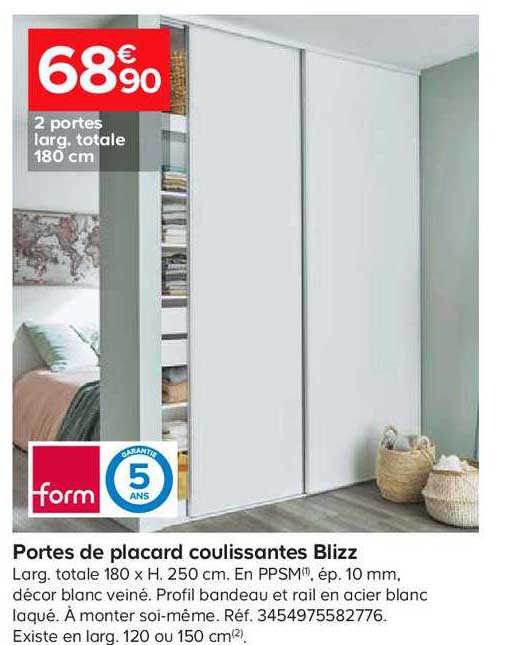 portes de placard coulissantes blizz