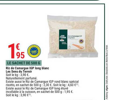 riz de camargue igp long blanc les sens du terroir