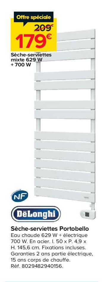 Sèche-serviettes Portobello Delonghi
