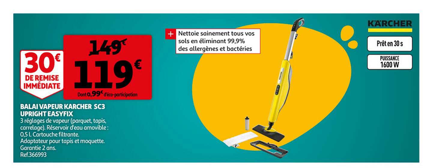 balai vapeur kärcher sc3 upright easyfix