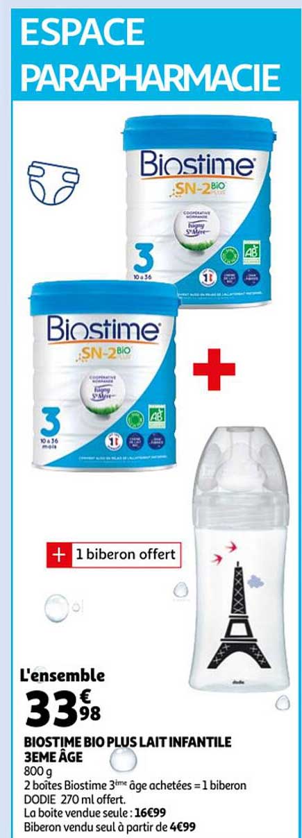 biostime bio plus lait infantile 3ème âge
