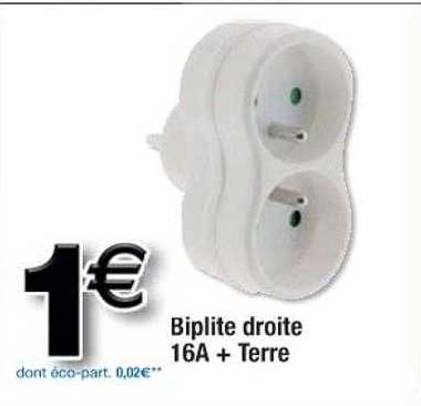 biplite droite 16a + terre