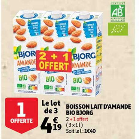 Boisson Lait D'amande Bio Bjorg