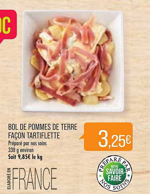 bol de pommes de terre façon tartiflette