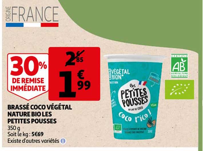 brassé coco végétal nature bio les petites pousses