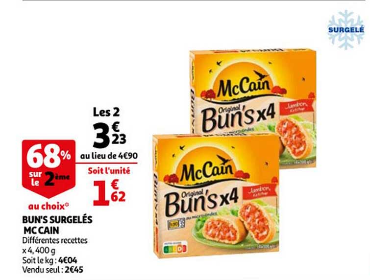 bun's surgelés mc cain