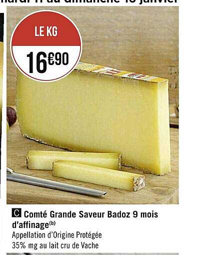 comté grande saveur badoz 9 mois d'affinage