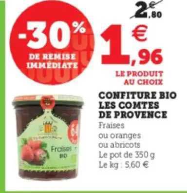 Confiture Bio Les Comptes De Provence