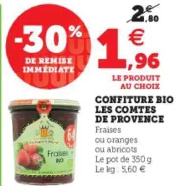 confiture bio les comtes de provence