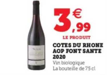 côtes du rhône aop font santé 2020