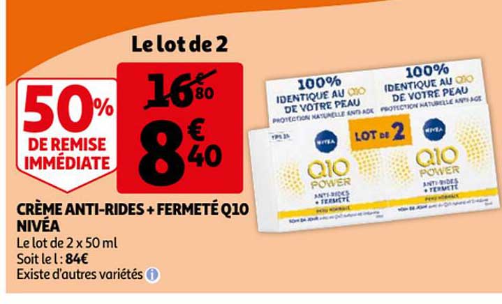 crème anti-rides + fermeté q10 nivéa