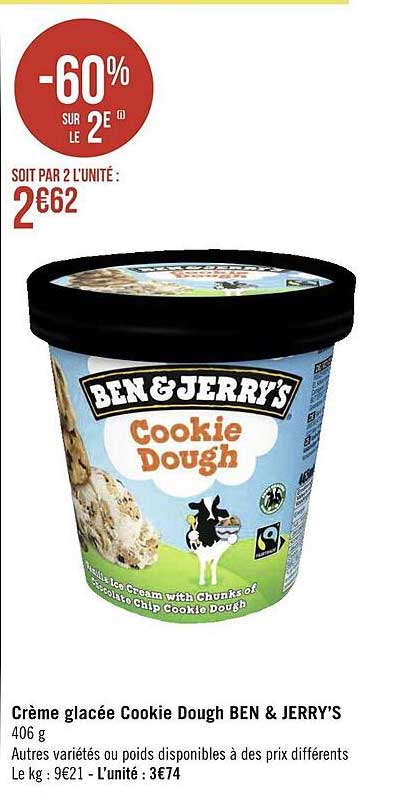 crème glacée cookie dough ben & jerry's