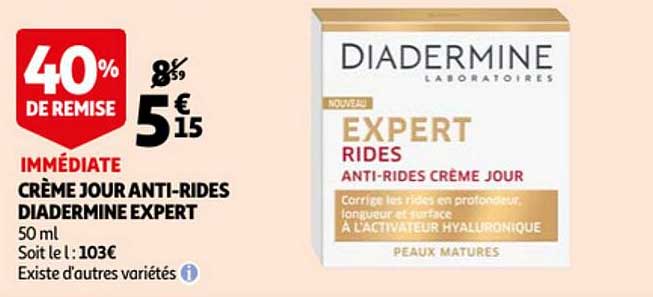crème jour anti-rides diadermine expert