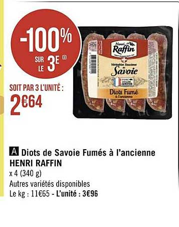 Diots De Savoie Fumés à L'ancienne Henri Raffin