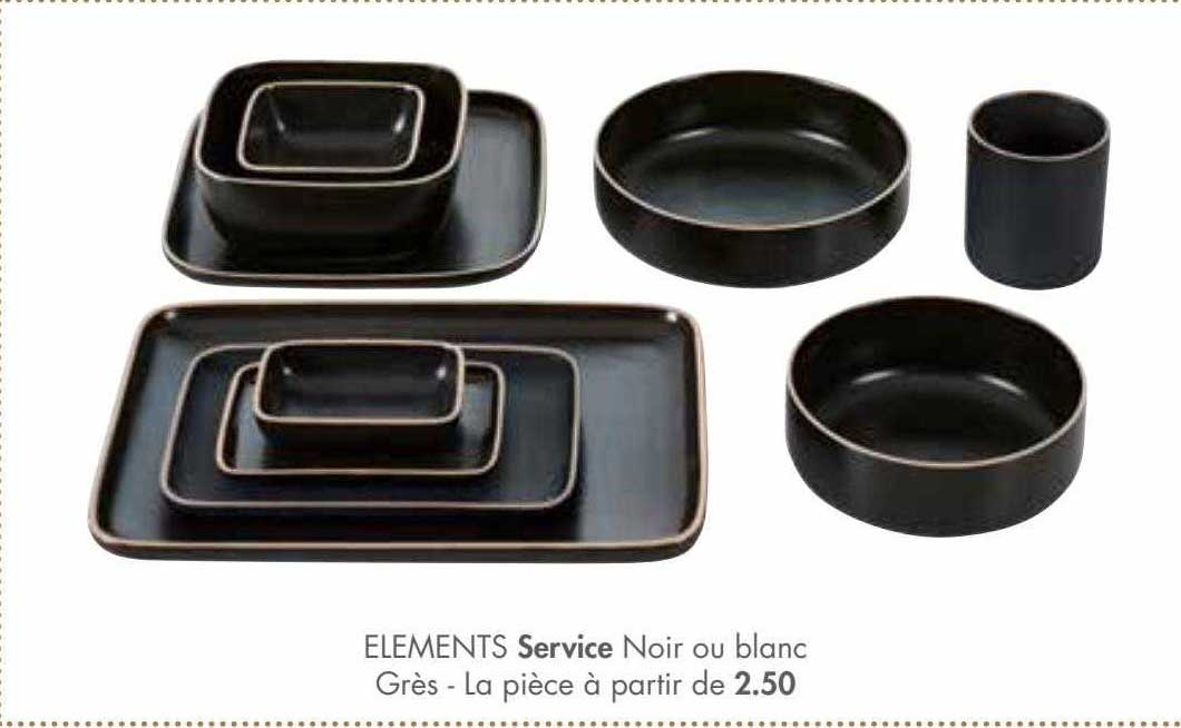 Eléments Service Noir Ou Blanc