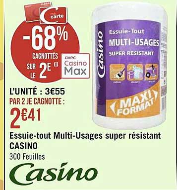essuie-tout multi-usages super résistant casino