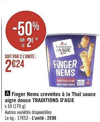 finger nems crevettes à la thaï sauce aigre douce traditions d'asie