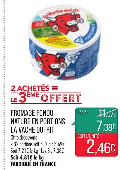 fromage fondu nature en portions la vache qui rit