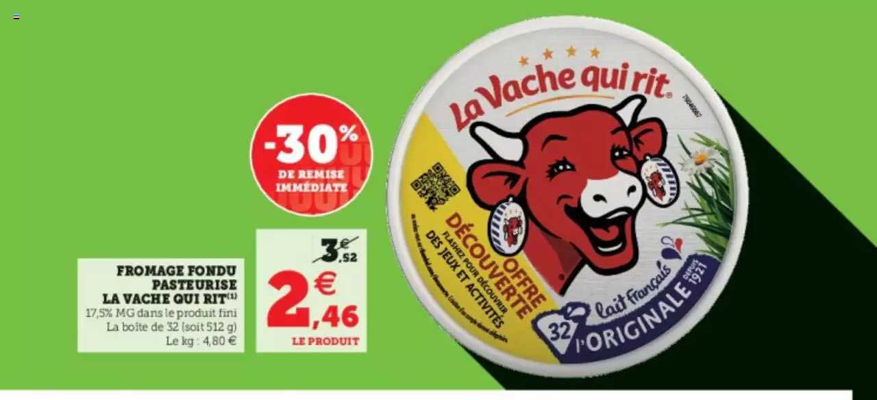 fromage fondue pasteurisé la vache qui rit
