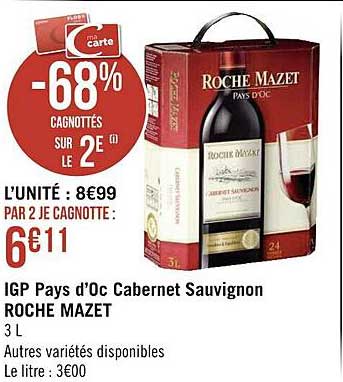igp pays d'oc cabernet sauvignon roche mazet