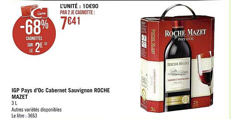 igp pays d'oc cabernet sauvignon roche mazet