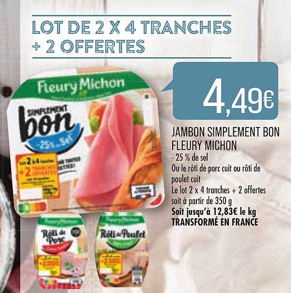 jambon simplement bon fleury michon