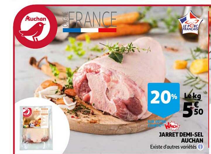 jarret demi-sel auchan