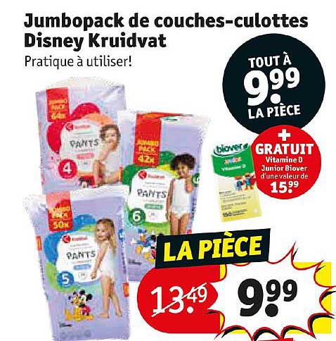 jumbopack de couches-culottes disney kruidvat