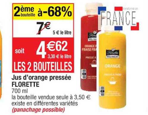 jus d'orange pressée florette
