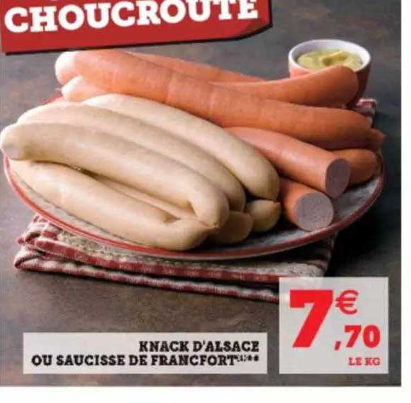 knack d'alsace ou saucisse de francfort