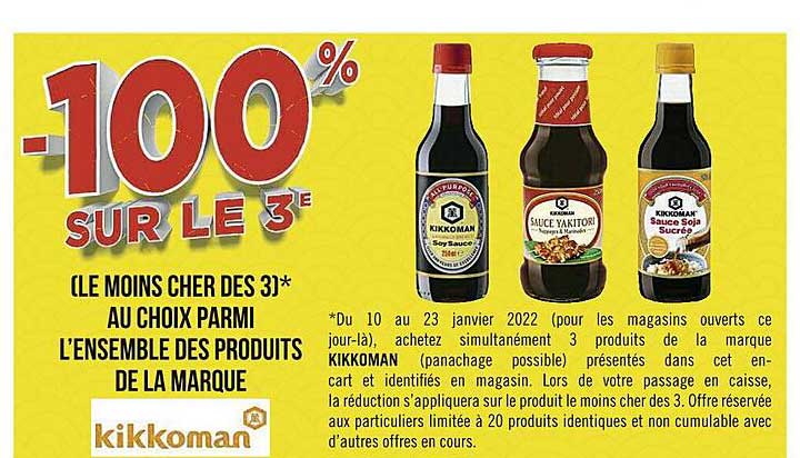 l'ensemble des produits de la marque kikkoman
