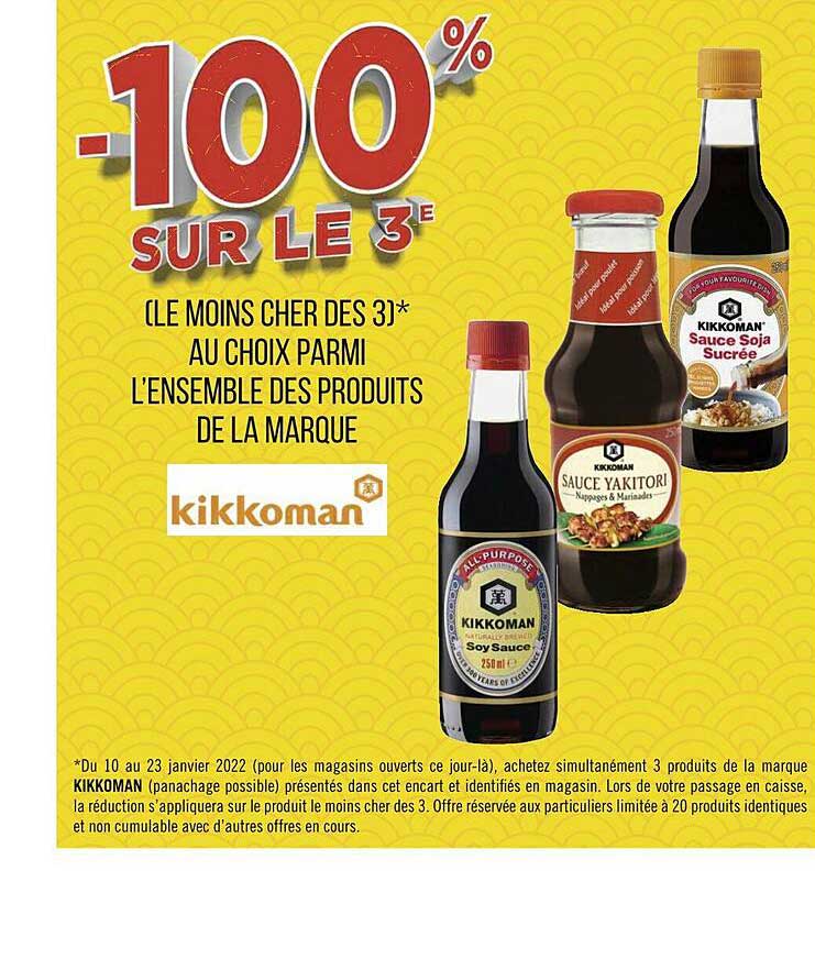 l'ensemble des produits de la marque kikkoman
