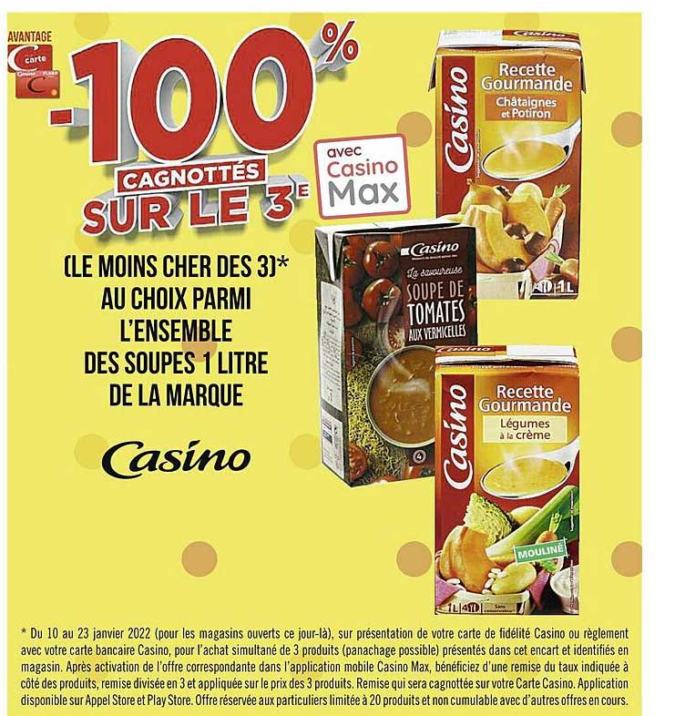 l'ensemble des soupes 1 litre de la marque casino
