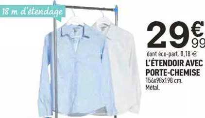 l'étendoir avec porte-chemise
