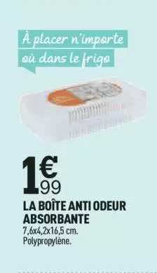 la boîte anti odeur absorbante