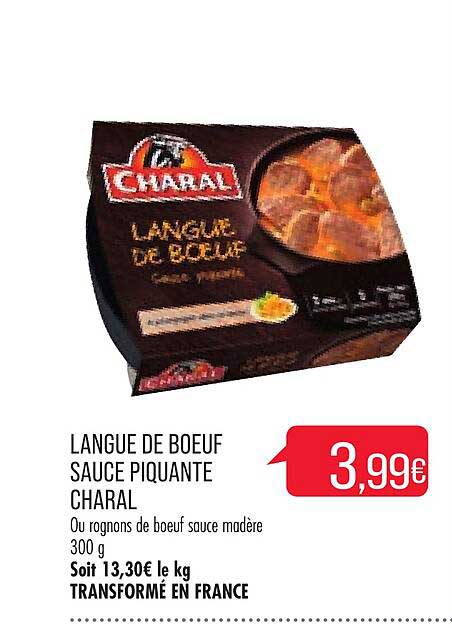 Langue De Bœuf Sauce Piquante Charal