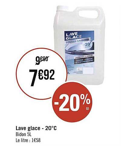 lave glace -20°c