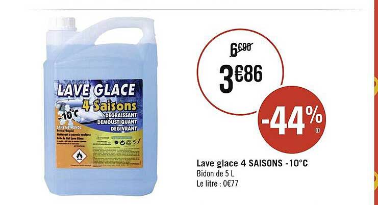 lave glace 4 saisons -10°c