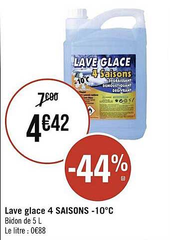 lave glace 4 saisons -10°c