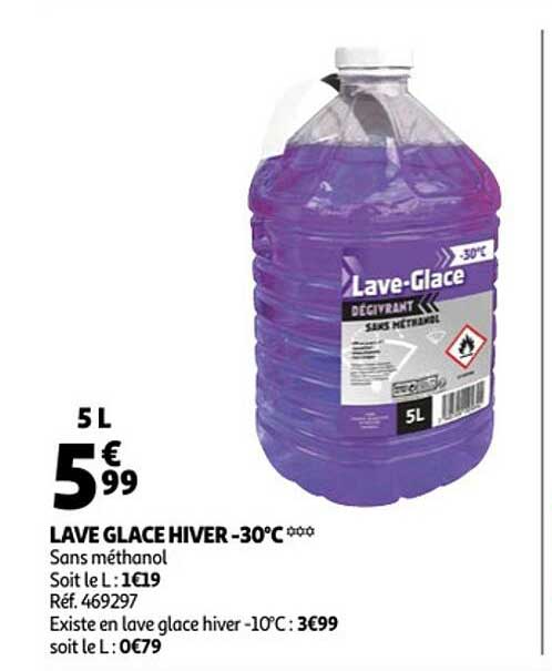 lave glace hiver 30°c
