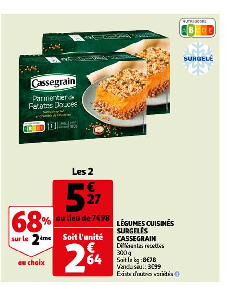 Légumes Cuisinés Surgelés Cassegrain