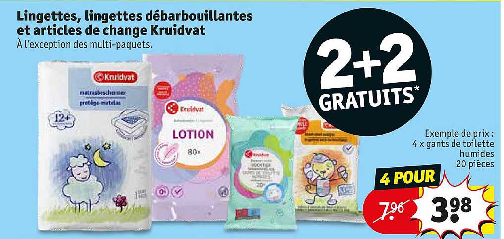 Lingettes, Lingettes Débarbouillantes Et Articles De Change Kruidvat