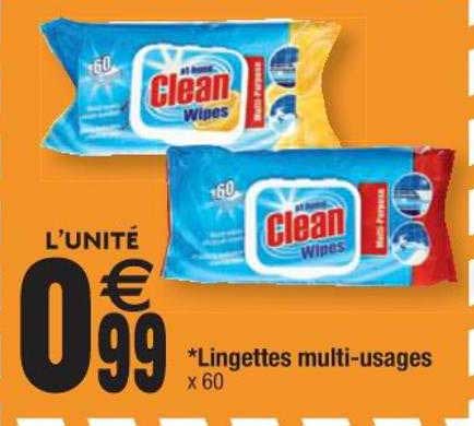 lingettes multi-usages clean