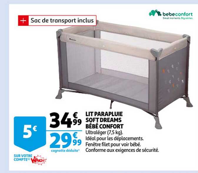 lit parapluie soft dreams bébé confort