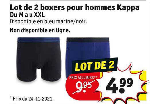Lot De 3 Boxers Pour Hommes Kappa