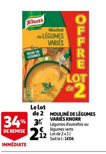 mouliné de légumes variés knorr