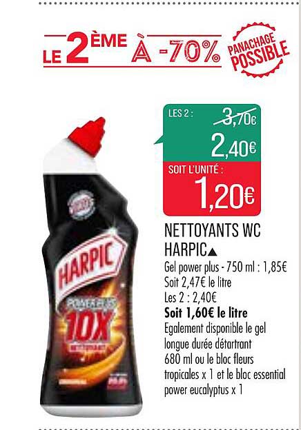 nettoyants wc harpic