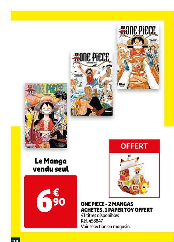 One Piece - 2 Mangas Achetés, 1 Paper Toy Offert