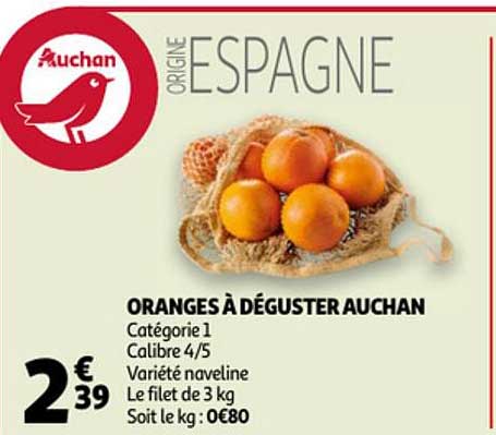 oranges à déguster auchan